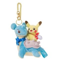 Pokemon Center Japan - Pikachu & Lapras Keychain Plush
