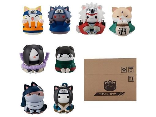 Naruto Nyaruto! Sasuke-Kun Come On Over Box Of 8 Figures (With Gift)-1
