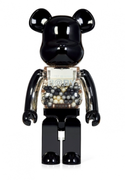 MEDICOM BE@RBRICK 2010 My First Baby Black & Silver version 1000% Bearbrick?Pre Owned Creased box ?-1