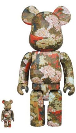 MEDICOM TOY BE@RBRICK Ito Jakuchu "Peony Poultry Drawing" 100% & 400% Set BEARBRICK-1