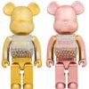 Medicom Be@Rbrick Pink &Amp; Gold Ver. 1000% Bearbrick Set Of 2-1 Medicom Be@Rbrick Pink &Amp; Gold Ver. 1000% Bearbrick Set Of 2-1