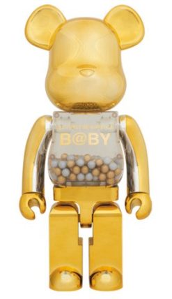 MEDICOM BE@RBRICK PINK & GOLD Ver. 1000% Bearbrick Set of 2-2