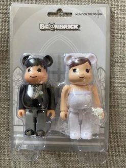 MEDICOM BE@RBRICK Wedding Marriage Groom & Bride 100% Bearbrick-1