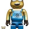 MEDICOM TOY BE@RBRICK Minion Dave Chrome Version 100% & 400% Bearbrick?Pre-Order?-1-JToys