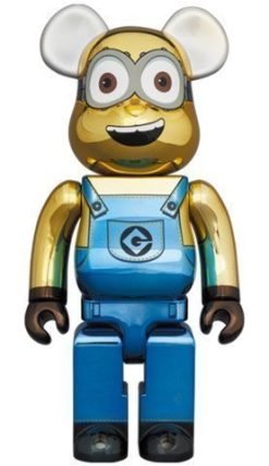 Medicom Toy Be@Rbrick Minion Dave Chrome Version 100% &Amp; 400% Bearbrick?Pre-Order?-3-Jtoys