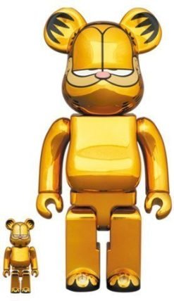 MEDICOM TOY BE@RBRICK GARFIELD GOLD CHROME Ver. 100% & 400% Bearbrick?Pre-Order?-1-JToys
