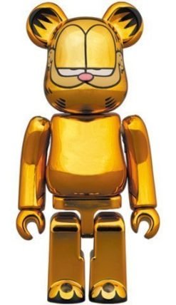 MEDICOM TOY BE@RBRICK GARFIELD GOLD CHROME Ver. 100% & 400% Bearbrick?Pre-Order?-2-JToys