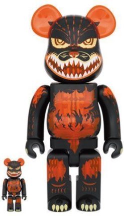 MEDICOM TOY BE@RBRICK Godzilla VS Destroyer version Godzilla (Meltdown Clear Orange Ver.)100% & 400% Bearbrick?Pre-Order?-1-JToys