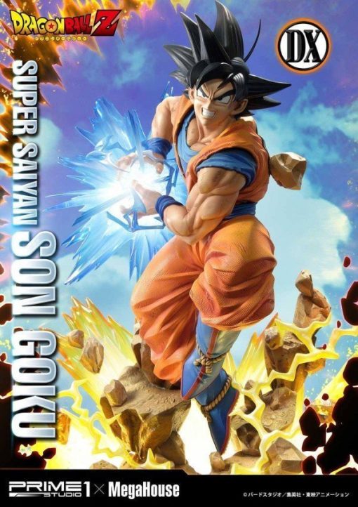 Prime 1 Studio Dragon Ball Z Super Saiyan Son Goku 1/4 Dx (Deluxe) Edition Resin Statue - Image 5