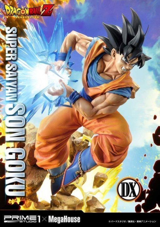 Prime 1 Studio Dragon Ball Z Super Saiyan Son Goku 1/4 Dx (Deluxe) Edition Resin Statue - Image 9