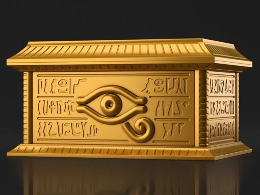Yu-Gi-Oh! Duel Monsters Ultimagear Millennium Puzzle Gold Sarcophagus Storage Box Model Kit-1-Jtoys