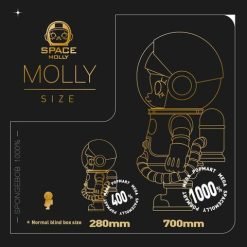 Popmart Mega Collection 1000% Space Molly X Spongebob Designer Toy-5-Jtoys