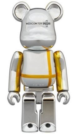 MEDICOM TOY BE@RBRICK PLUS SILVER CHROME Ver. 100% & 400％ Bearbrick-2-JToys