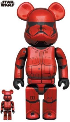MEDICOM TOY BE@RBRICK SITH TROOPER(TM) CHROME VER 100% & 400％ Bearbrick