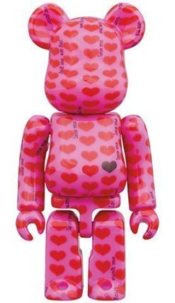 MEDICOM TOY BE@RBRICK Pink Heart 100% & 400% Bearbrick【Pre-Order】-2-JToys