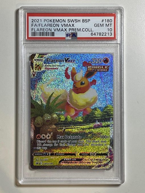 Pokemon Tcg  Promo Flareon Vmax Swsh180 Psa: 10 | Pokemon Tcg Single