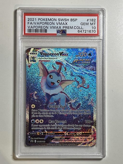 Pokemon Tcg Promo Vaporeon Vmax Swsh182 Psa: 10 | Pokemon Tcg Single