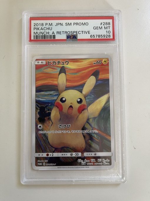 Pokemon Tcg  Munch: A Retrospective Scream Pikachu 288/Sm-P Psa: 10 | Pokemon Tcg Single