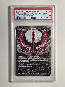 Japanese Pokemon TCG Peerless Fighters Galarian Moltres V 078/070 PSA: 10 | Pokemon TCG Single