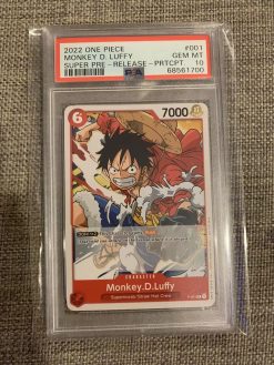 One Piece TCG Super Pre-Release Monkey D Luffy Participation P-001 PSA: 10 | One Piece TCG Single