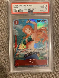 Japanese One Piece TCG Romance Dawn Nami Alt Art OP01-016 PSA: 10 | One Piece TCG Single