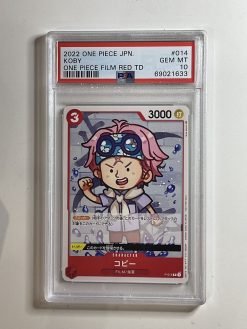 Japanese One Piece TCG Film Red Koby P-014 PSA: 10 | One Piece TCG Single