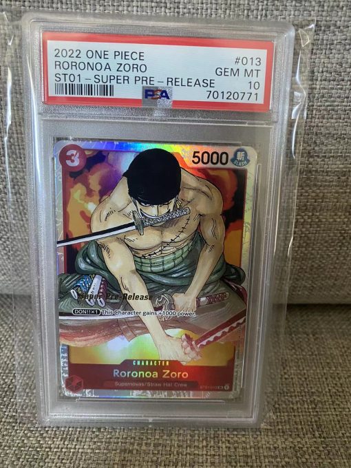 One Piece Tcg St01 Super Pre Release Roronoa Zoro St01-013 Psa: 10 | One Piece Tcg Single