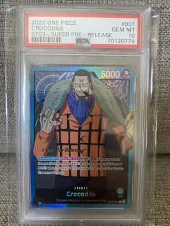 One Piece TCG ST03 Super Pre Release Crocodile ST03-001 PSA: 10 | One Piece TCG Single