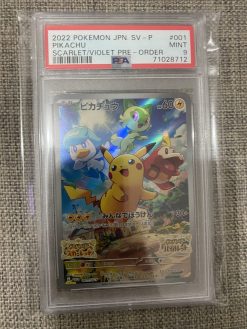 Japanese Pokemon TCG Scarlet Violet Pre Order Pikachu 001/SV-P PSA: 9 | Pokemon TCG Single