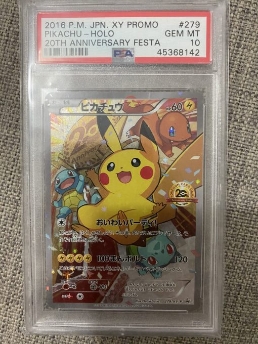 Japanese Pokemon Tcg 20Th Anniversary Festival Pikachu 279/Xy-P Psa: 10 | Pokemon Tcg Single