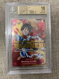 One Piece TCG Super Pre-Release Winner Luffy P-001 BGS: 10 | One Piece TCG Single