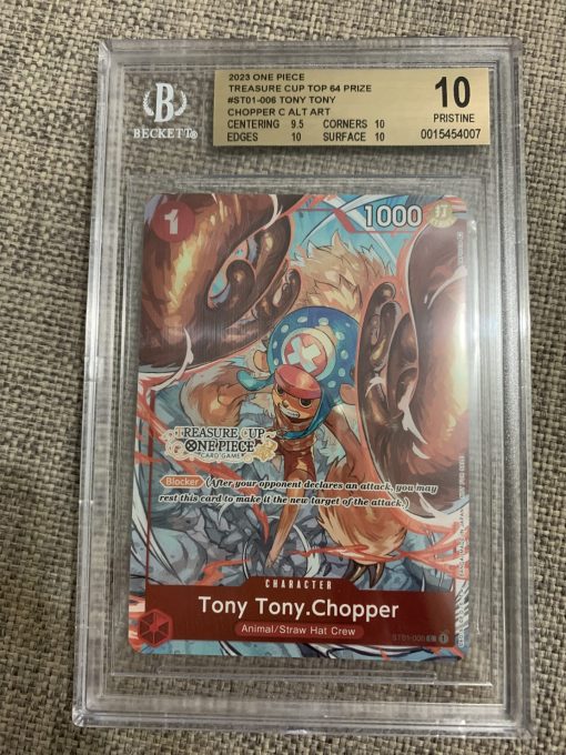 One Piece Tcg Treasure Cup Top 64 Prize Tony Tony Chopper St01-006 Bgs: 10 | One Piece Tcg Single