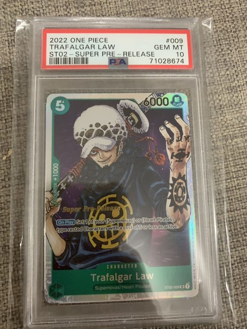 One Piece Tcg St02 Super Pre-Release Trafalgar Law St02-009 Psa: 10 | One Piece Tcg Single