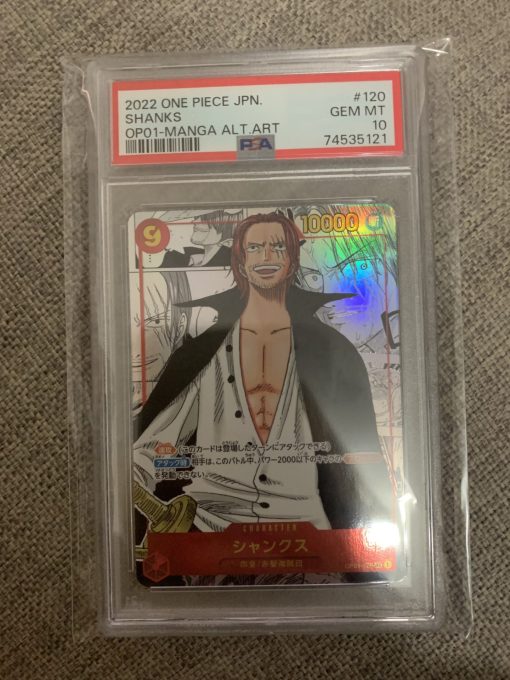 Japanese One Piece Card Game Romance Dawn Alt Art Manga Shanks Op01-120 Psa 10 - 1 - Jtoys