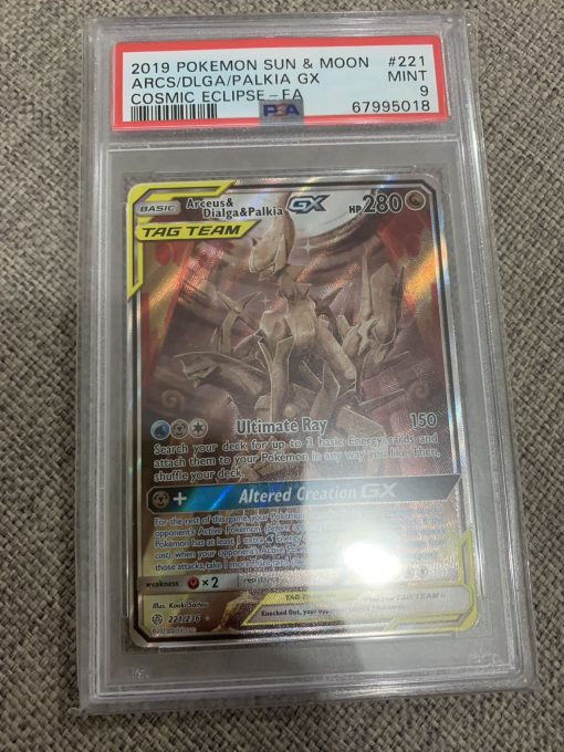 Pokemon Tcg Cosmic Eclipse Arcs - Dlga - Palkia Gx 221-236 Psa 9 - 1 - Jtoys