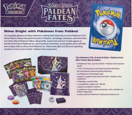 Pokémon Tcg Scarlet &Amp; Violet 4.5 Paldean Fates Elite Trainer Box-4-Jtoys