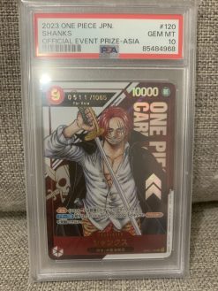 Japanese One Piece Card Game Event Prize Asia Serial Shanks #0511 OP01-120 PSA 10 - 1 - JToys