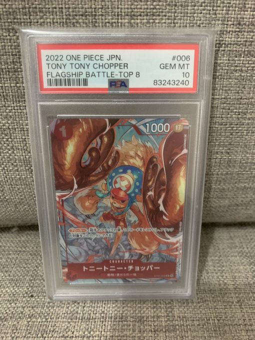 Japanese One Piece Card Game Flagship Battle Top 8 Tony Tony Chopper St01-006 Psa 10 - 1 - Jtoys