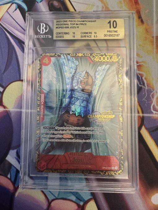 One Piece Card Game Championship Regional Top 64 Jozo Op02-008 Bgs 10 - 1 - Jtoys