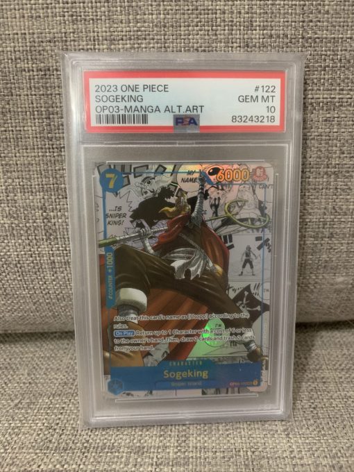 One Piece Card Game Pillars Of Strength Sogeking Manga Alt Art Op03-122 Psa 10 - 1 - Jtoys
