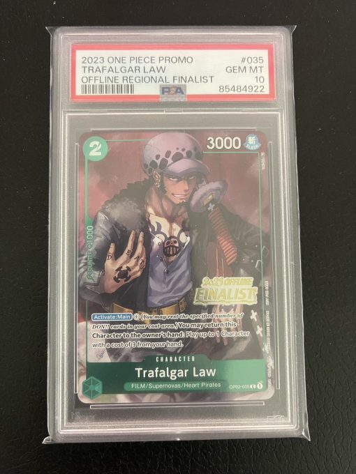 One Piece Card Game 2023 Offline Finalist Trafalgar Law Op02-035 Psa 10 - 1 - Jtoys