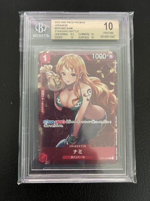 Japanese One Piece Card Game Standard Battle Promo Nami St01-007 Bgs 10 - 1 - Jtoys