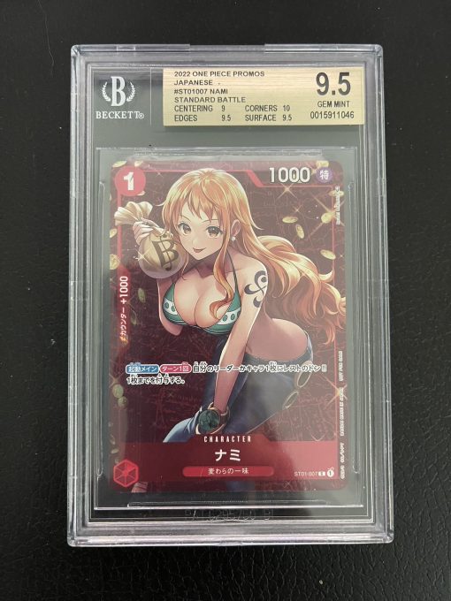 Japanese One Piece Card Game Standard Battle Promo Nami St01-007 Bgs 9.5 - 1 - Jtoys