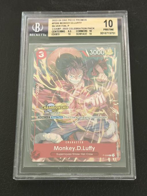 One Piece Card Game Championship 2023 Monkey.d.luffy Foil P-006 Bgs: 10