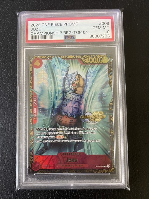 One Piece Card Game Championship Regional Top 64 Jozu Op02-008 Psa 10 - 1 - Jtoys