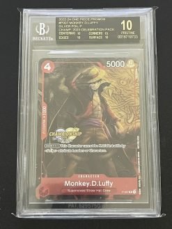 One Piece Card Game Championship 2023 Monkey.D.Luffy P-007 Black Label BGS: 10