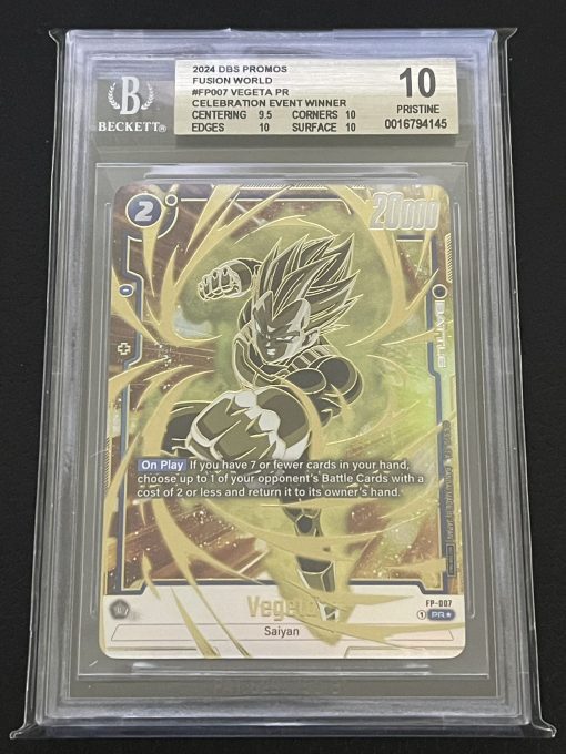 Dragon Ball Tcg Fusion World Celebration Event Winner Vegeta Promo Fp-007 Bgs: 10