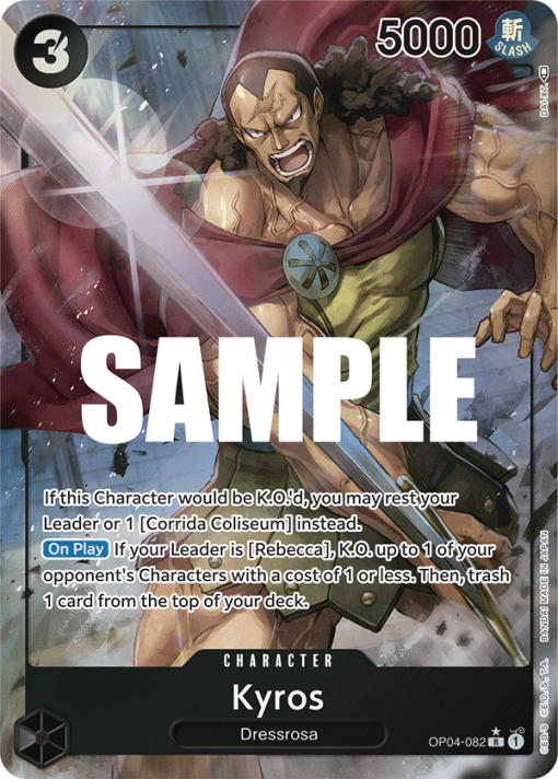 One Piece Card Game Op04-082 Kyros (Alternate Art) - Kingdoms Of Intrigue One Piece Card Game Op04-082 Kyros (Alternate Art) - Kingdoms Of Intrigue