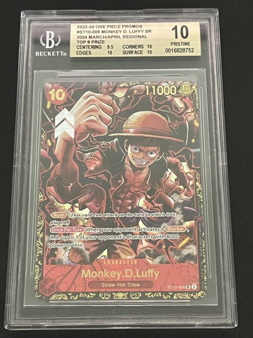 One Piece Card Game 2024 Regional Top 8 St10-006 Luffy Bgs10 - 1 - Jtoys