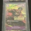 One Piece Card Game Pre-Release Winner P-045 Roronoa Zoro Black Label BGS10 - 1 - JToys
